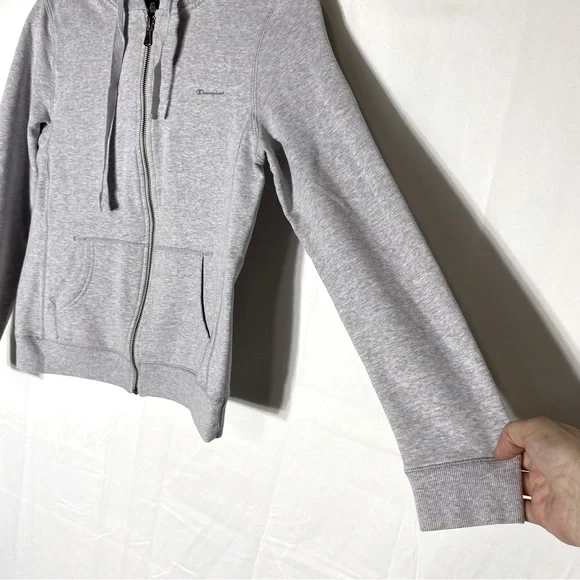 Champion Light Grey Zip Front Activewear Hoodie S - Picture 14 of 16